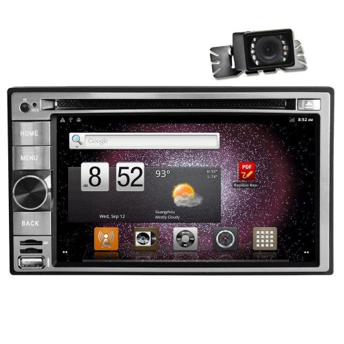 Pure android 4.4 car stereo with dual core bt radio 3 g wifi car dvd player+cam