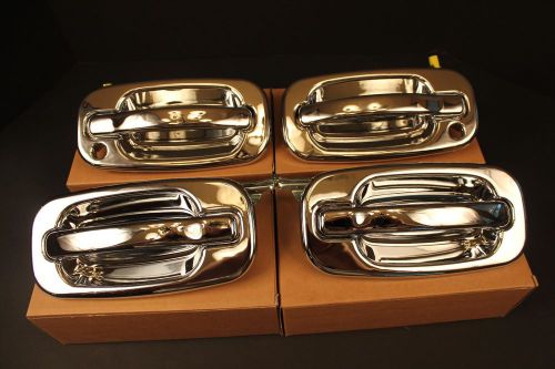 New chrome outside exterior door handles set chevy tahoe 2004 2005 2006