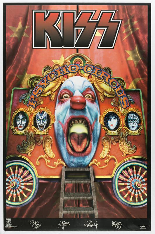 Kiss 1998 psycho circus sealed lithograph litho poster relic 
