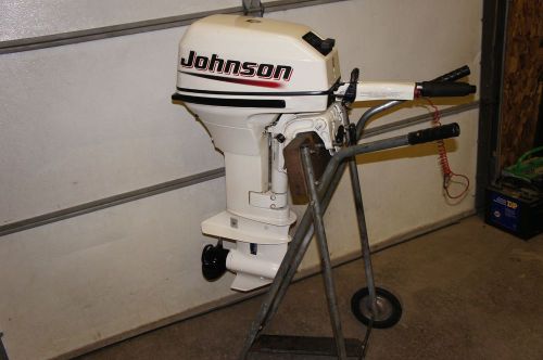 15 hp johnson tiller outboard boat motor short shaft - two stroke - 15hp  9.9 20