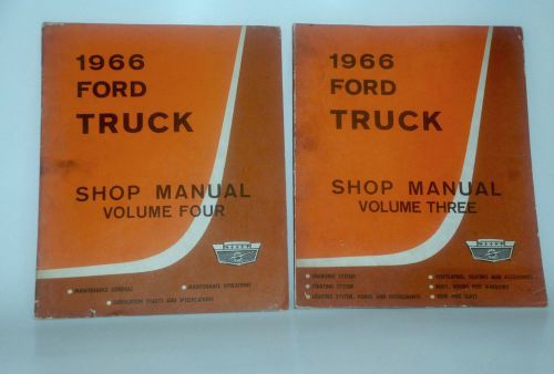 1966 ford truck shop manual volume three and four