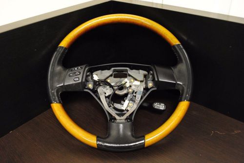 04-09 lexus rx330 rx350 rx400h woodgrain steering wheel leather black