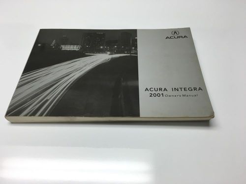2001 acura integra owner&#039;s manual (3 dr) - part # 31st7671