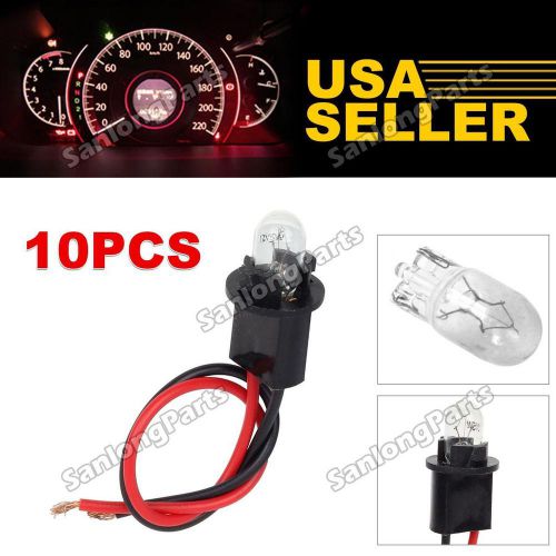10xt10 socket extension connector wire harness kit &amp;white 194 instrument bulbs