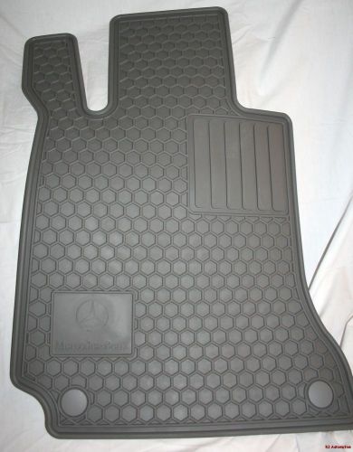 2010 to 2014 mercedes c250 rubber floor mats - genuine mb factory oem - gray