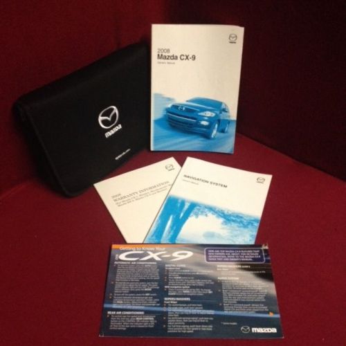 2008 mazda cx-9 oem owners manual set with navigation book and case