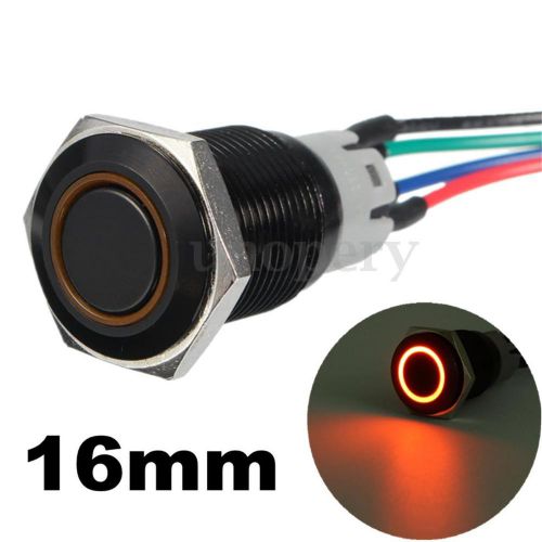 12v 16mm sport mode led button switch for bmw e60 5 series resetable orange new