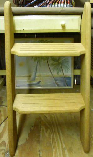Teak two step ladder 34 inches tall