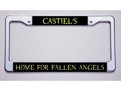 Supernatural fans! &#034;castiel&#039;s/home for fallen angels&#034; license plate frame