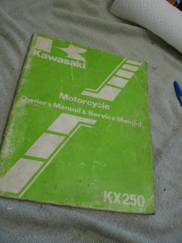 Kx250 owner&#039;s &amp;   kawasaki  service manual