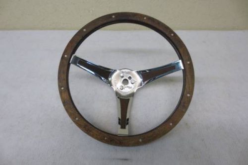 Vintage superior the 500 steering wheel 13.5&#034; walnut wood