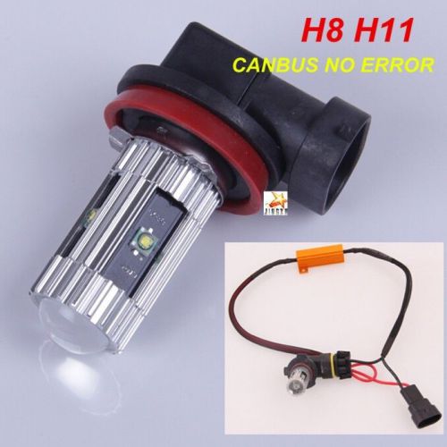 2pcs  white h11 h8 cree car  led bulbs fog lights + canbus decoders error free