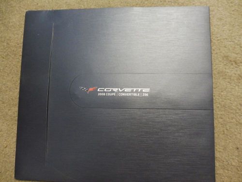 2008 chevy corvette/~coupe~convertible~z06 large full color brochure w/ paint