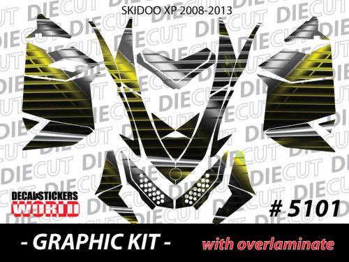 Ski-doo xp mxz snowmobile sled wrap graphics sticker decal kit 2008-2013 5101
