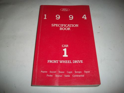1994 ford front wheel drive cars specifications manual capri, continental, probe