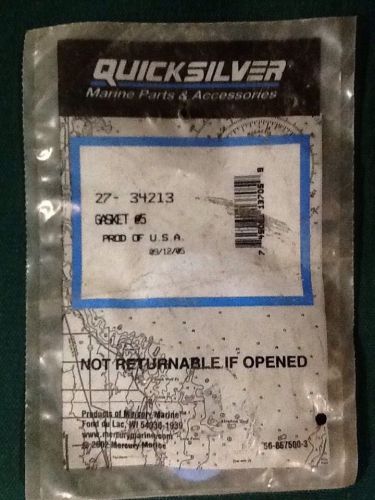 Mercruiser quicksilver new 27-34213 gasket 5 pack