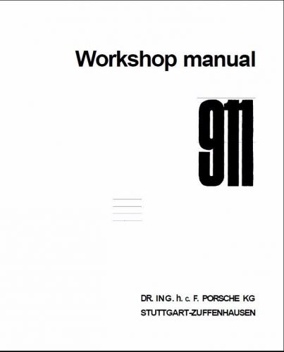 Authentic porsche 911 1972 - 1983 german factory workshop repair manual