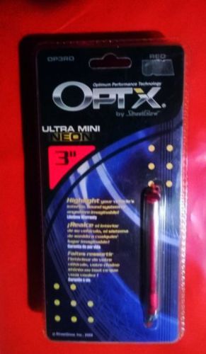 Optx streetglow ultra mini 3&#034; red neon interior light tube op3rd w/ transformer