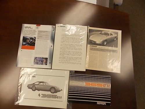 Ferrari 365gt 2+2 parts manual + literature lot