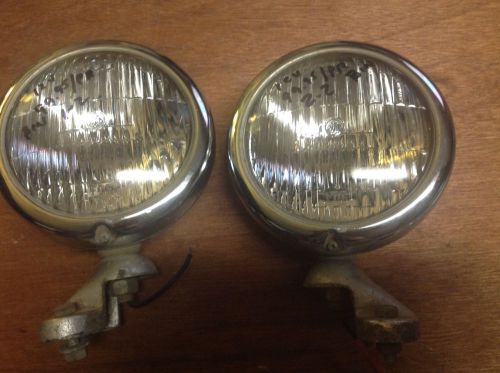 Lqqk! pair vintage kd lamp no. 892 light driving fog hot rod sealed beam 12v