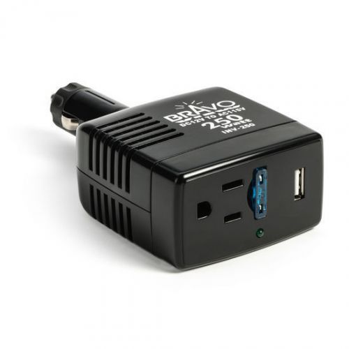 Bravo view inv-250 250 watt power inverter with usb charging port