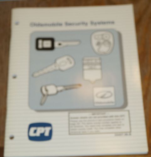 Oldsmobile  security systems - dealer tech training manual