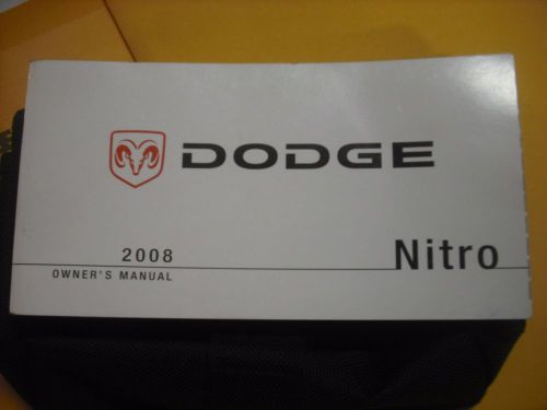 2008 dodge nitro owners manual &amp; case