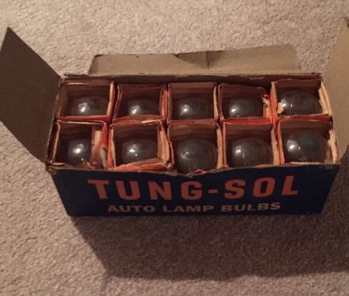 Vintage tung sol box 10 auto light bulbs lamps #2330, 32 cp, 6-8 volt - nos