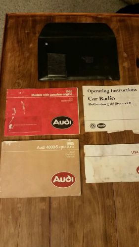 Audi 4000s quattro 1985 owner&#039;s manual