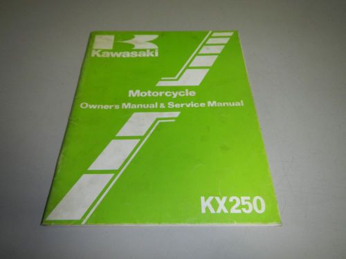 Kawasaki kx250 kx-250-c2 motorcycle owners service shop manual 99920-1247-01