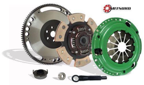 Mitsuko stage 3 clutch kit race flywheel 92-05 civic 93-95 delsol d15 d16 d7