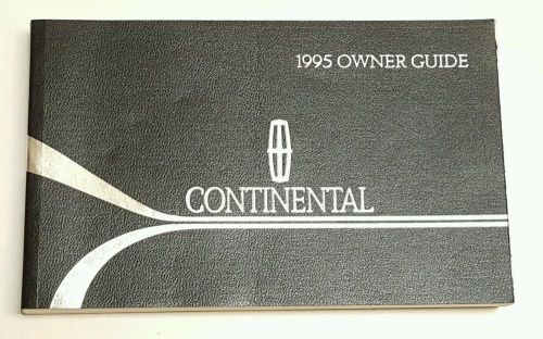 1995 lincoln continental owners manual guide executive signature series v6 3.8l