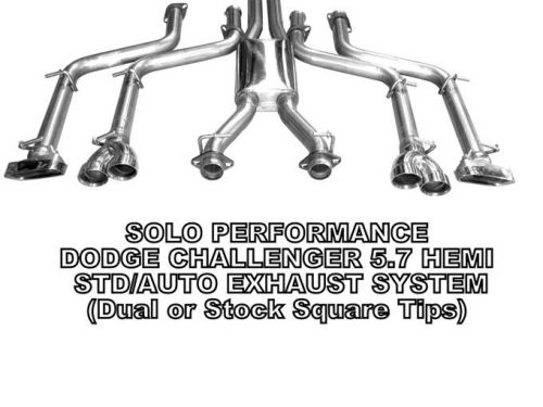 Solo performance cat back rt challenger performance exhaust manualtrans stocktip