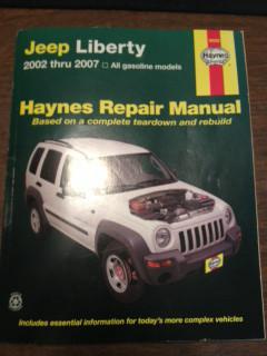Haynes repair manual jeep liberty 2002 thru 2007