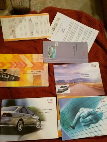 2004 audi a8 sedan owners manual with  case &#034;free u.s. shipping.