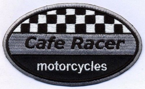 Cafe racer check oval patch, 4 inches. 59 club. triumph. rocker. ace.bsa norton