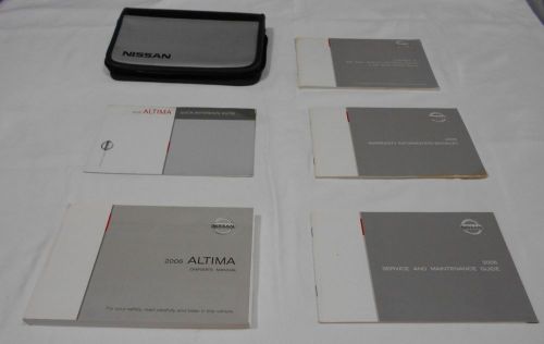 2006 nissan altima owner&#039;s manual set &amp; nissan zippered factory case.free s
