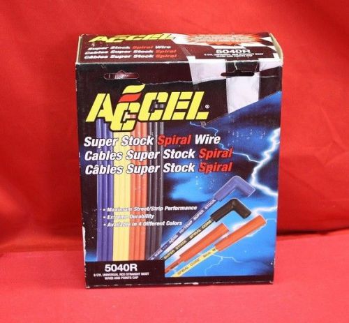 Accel 5048r universal fit red straight boot w/ male and points cap