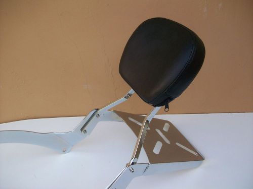 &#034;new&#034;honda shadow 1100  ace 1100 sissy bar backrest w/ luggage rack - medium pad