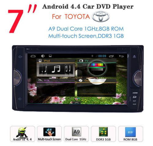 7&#039;&#039; android 4.4 car dvd stereo for toyota gps navi wifi mmultimedia radio+camera