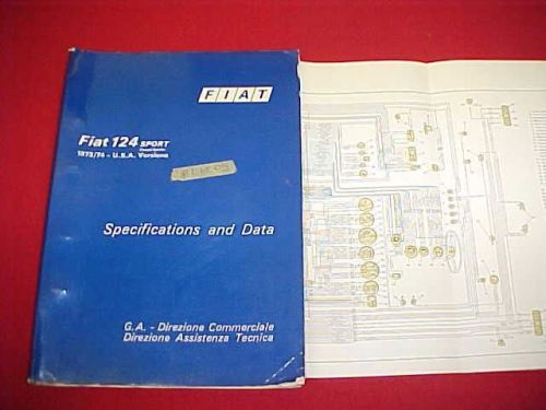 1973 1974 fiat 1600 1800 sport spider coupe specs data service manual 73 74