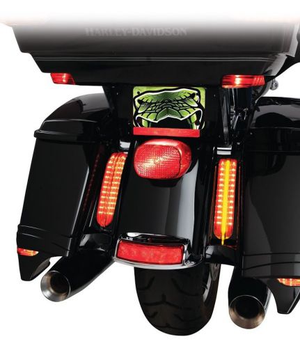 Ciro black lighted led saddlebag filler panel accent light for 2014-2016 harley