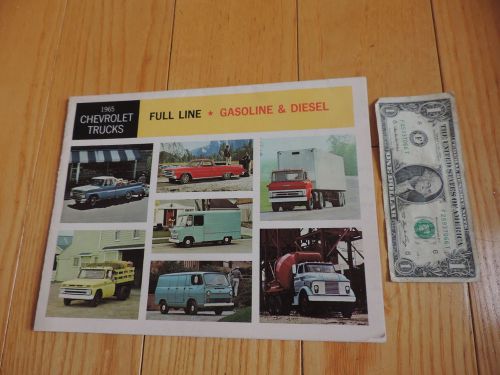 Old 1965 chevrolet trucks sales dealership advertising brochure free shipping