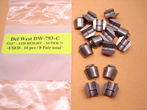 16 nascar del west titanium 5/16&#034; super 7° retainer valve locks keepers dw-793-c