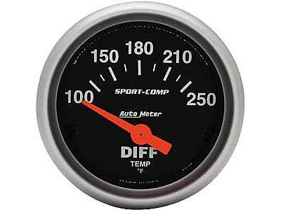 Auto meter 3349 sport-comp differential temperature gauge 2-1/16&#034; electrical