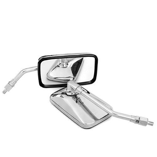 Motorcycle chrome rearview side mirrors 10mm for kawasaki suzuki chopper scooter