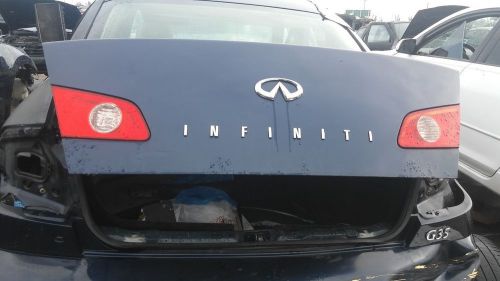 2003 2004 2005 2006 2007 infiniti g35 trunk lid tailgate used original part blue