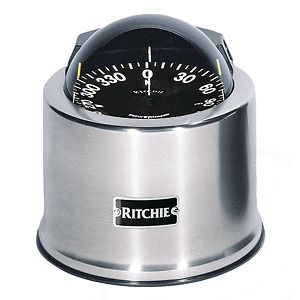 New ritchie sp-5-c globemaster compass pedestal mount stainless steel 12v 5