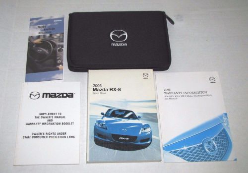 2005 mazda rx-8 oem owner&#039;s manual, supplement, warranty &amp; roadside assist-great