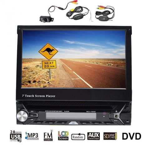 7&#039;&#039; 1din radio touch screen gps car stereo dvd player mp3 bluetooth+wireless cam